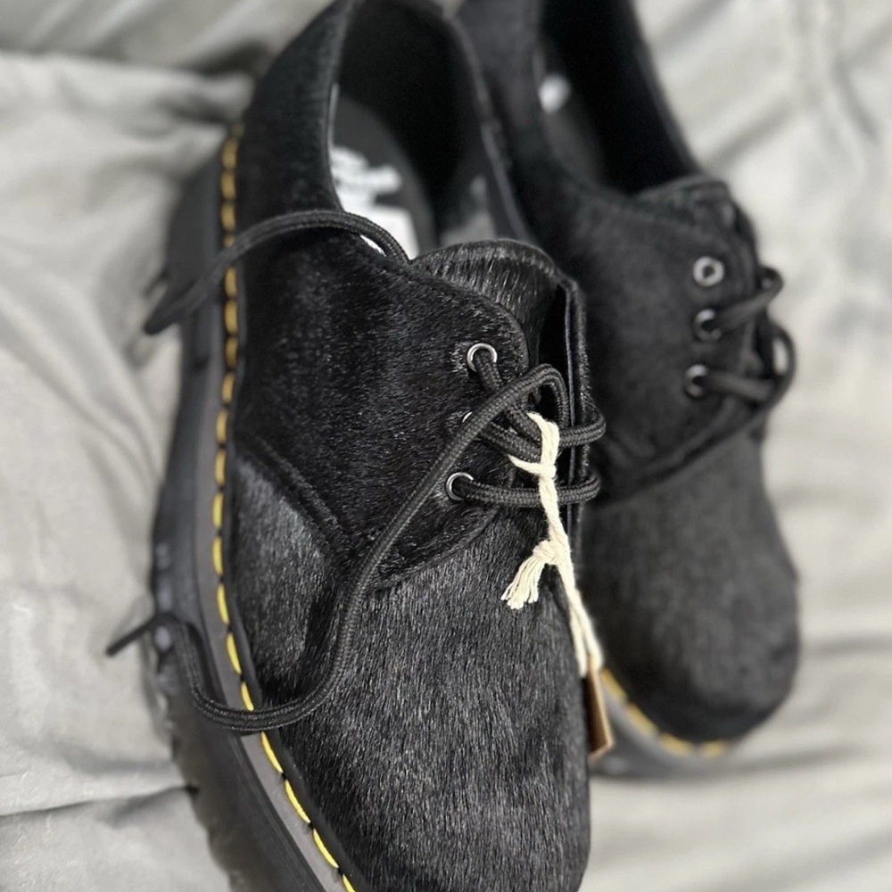 Dr. Martens 1461 Quad SZ Women 10–Men 9 Oxford Platform Shoes Black NEW - Picture 6 of 7